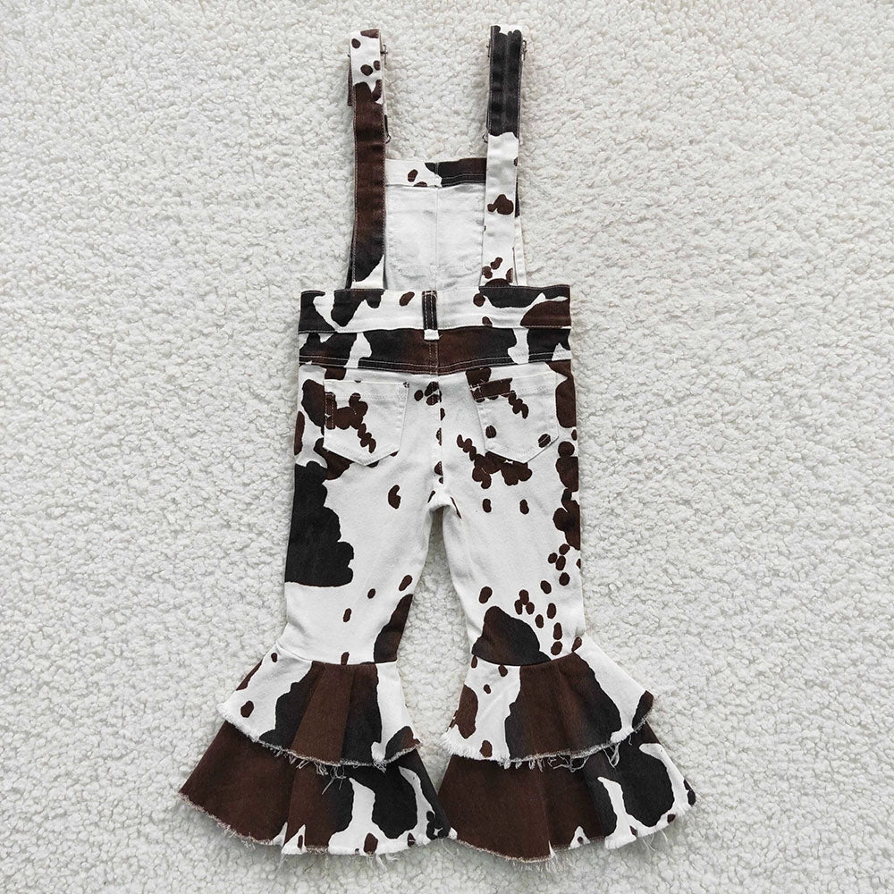 Girls Cowhide Bib Bell Bottoms