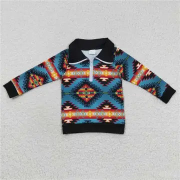 Baby Boys Western Aztec Zip Up