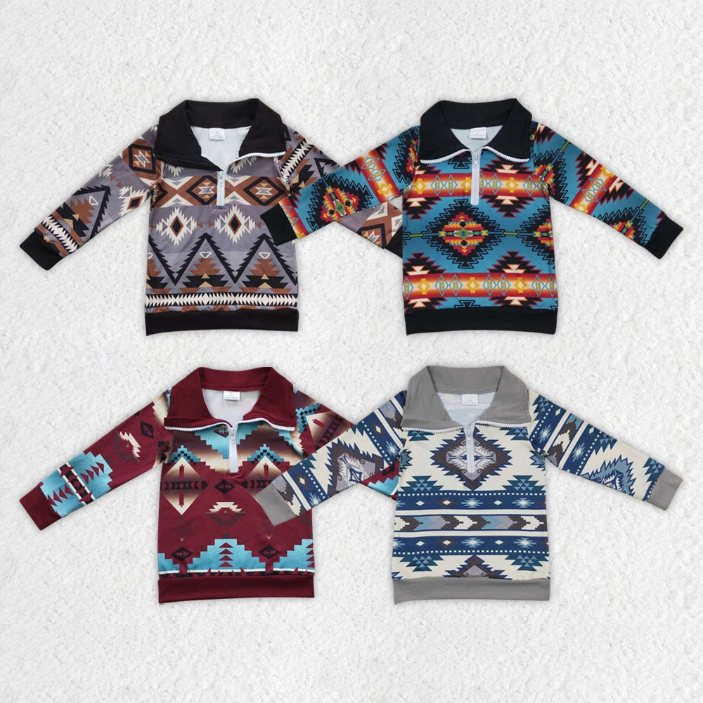 Baby Boys Western Aztec Zip Up