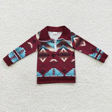 Baby Boys Western Aztec Zip Up