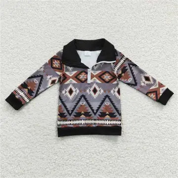 Baby Boys Western Aztec Zip Up