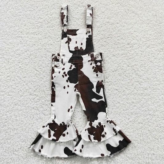 Girls Cowhide Bib Bell Bottoms